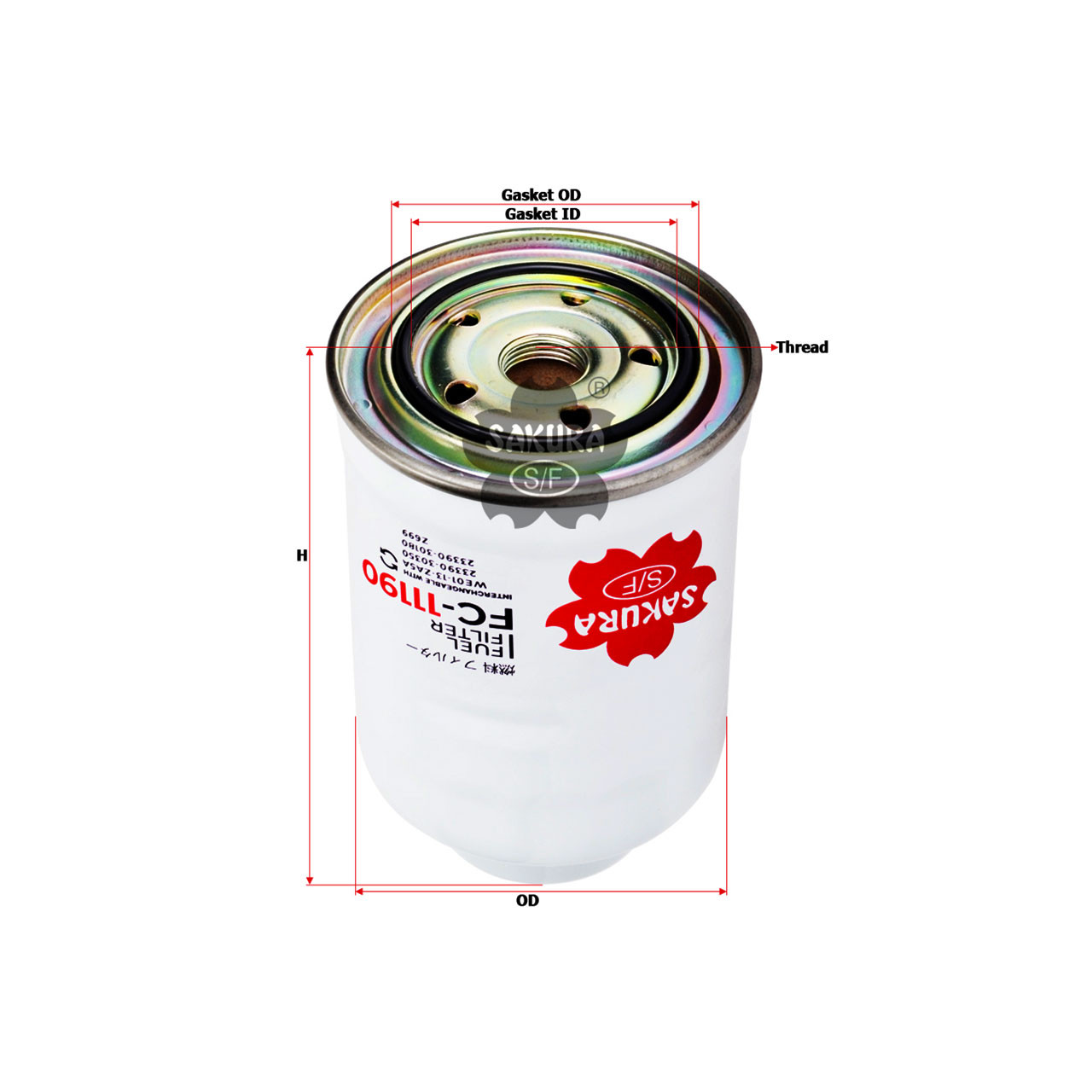 FC-11190 Sakura | Fuel Filter 23390-30180 / WCF104 / Z699